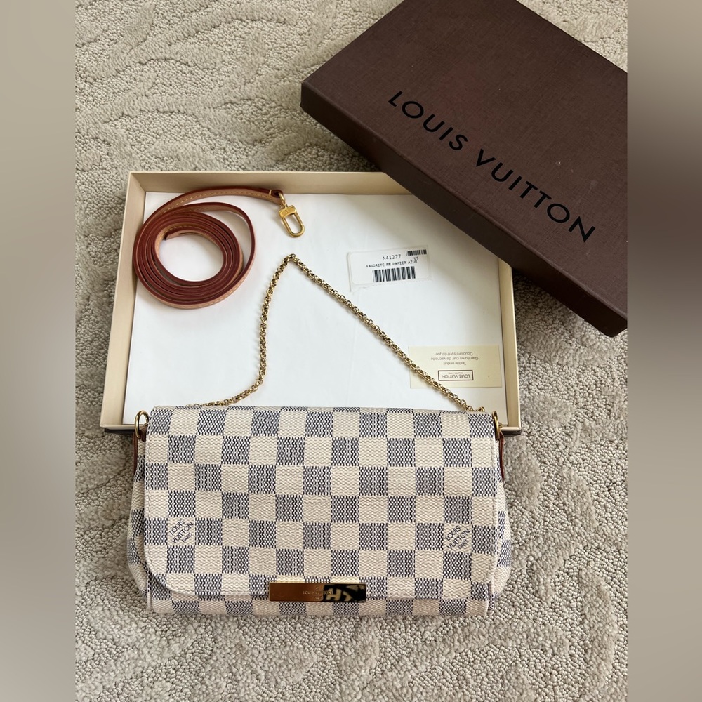 Authentic Louis Vuitton Favorite PM Damier Azur